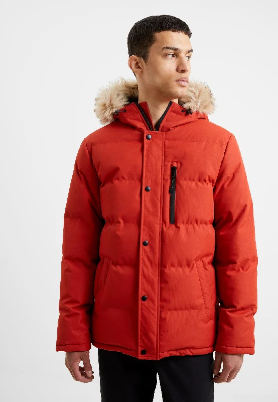 Padded Mid Length Parka Coat