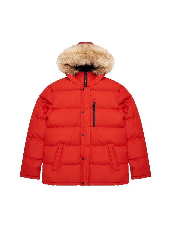 Padded Mid Length Parka Coat