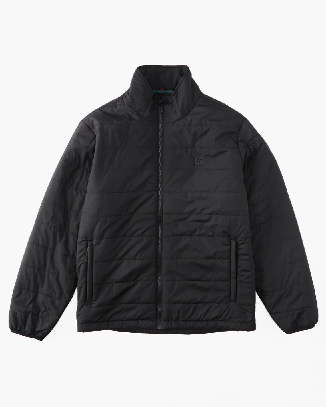 Prism Mock Quilted Jacket - Black