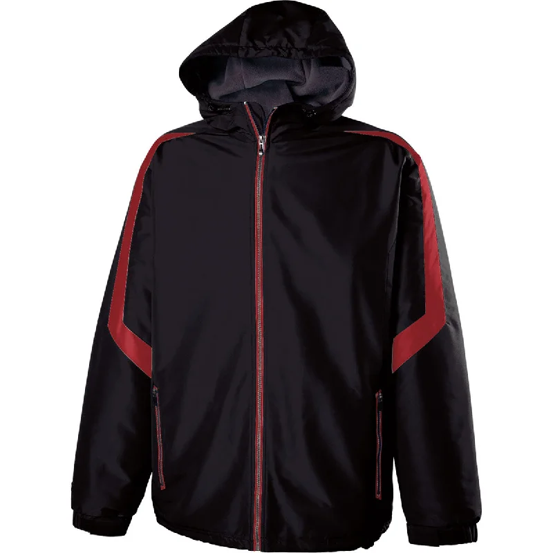 Holloway Men's Black/Scarlet Full Zip Charger Jacket