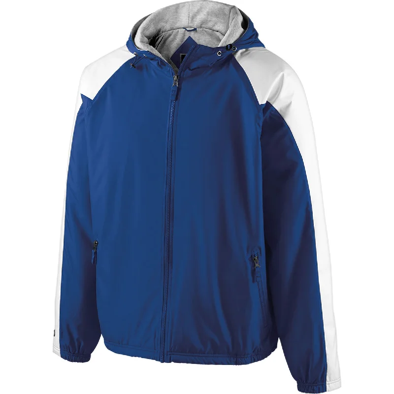 Holloway Men's Royal/White Full Zip Hooded Homefield Jacket