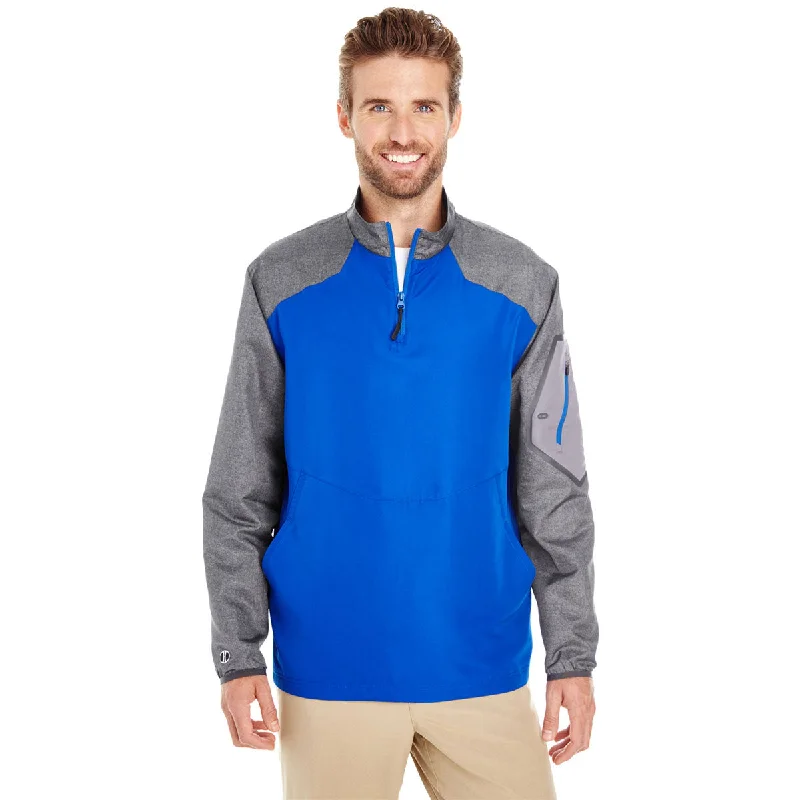 Holloway Men's Carbon Print/Royal Raider Pullover