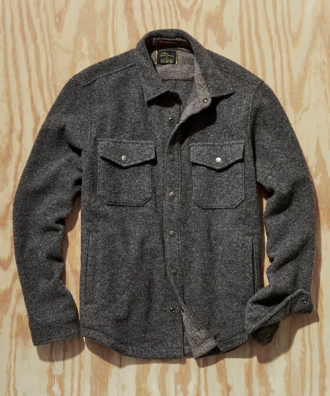 L.L.Bean x Todd Snyder Wool Shirt Jacket in Charcoal Grey