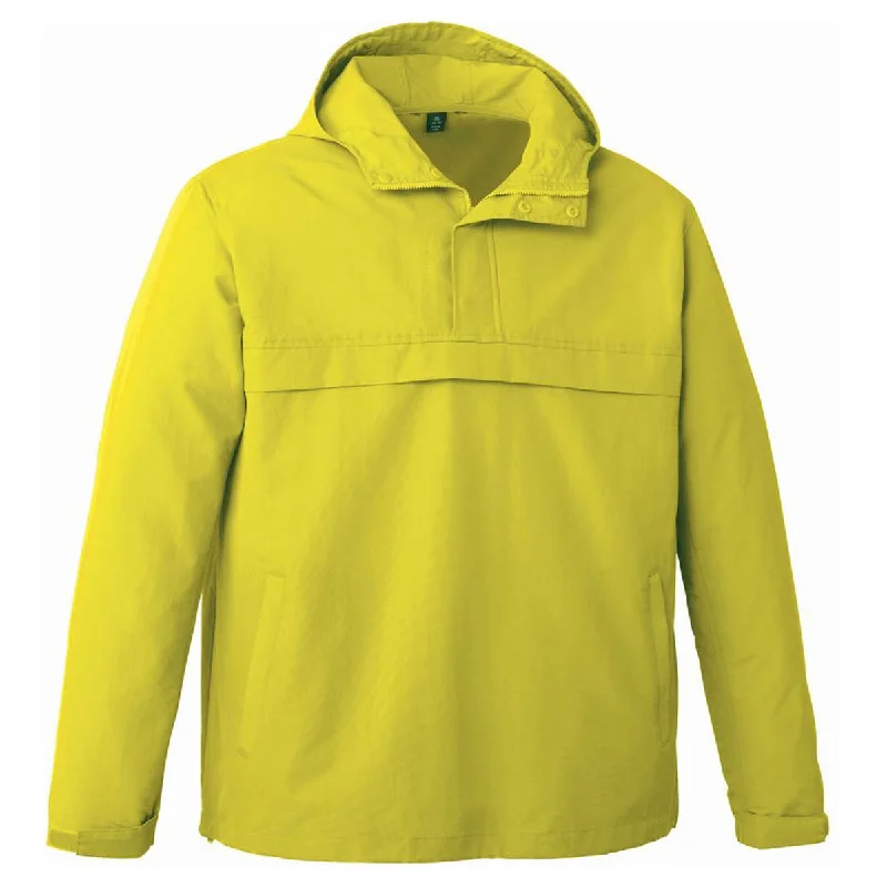 Landway Men's Yellow Anorak Hooded 1/2 Zip Windbreaker