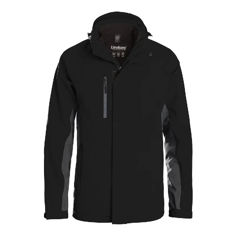 Landway Men's Black/Charcoal Gravity 3-in-1 System Soft Shell