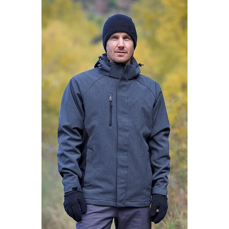 Landway Men's Heather Deep Blue/Black Gravity 3-in-1 System Soft Shell