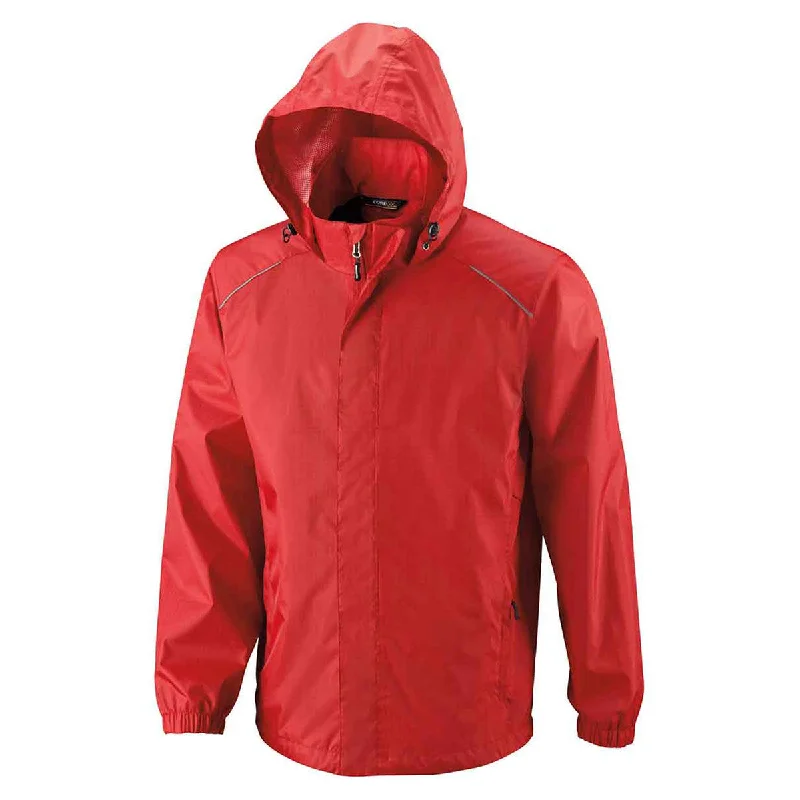 Core 365 Men's Classic Red Climate Seam-Sealed Lightweight Variegated Ripstop Jacket