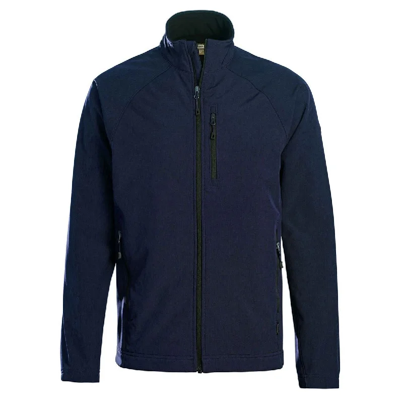 Landway Men's Heather Deep Blue Matrix Soft Shell Jacket