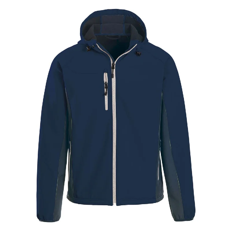 Landway Men's Navy/White Mckinley Hooded Soft-Shell Jacket