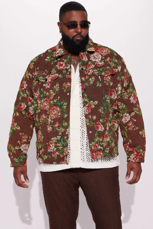 All You Need Is Tapestry Trucker Jacket - Brown/combo