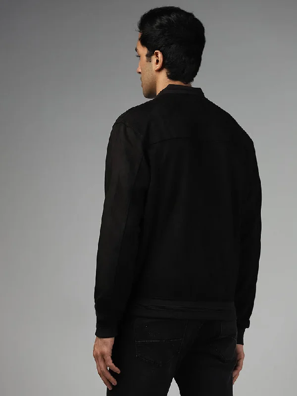 Ascot Solid Black Relaxed-Fit Jacket