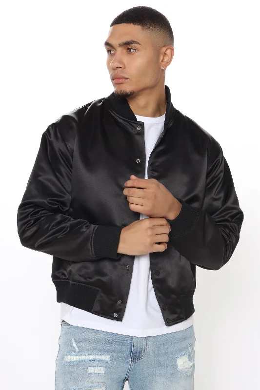 Ashton Essential Bomber Jacket - Black