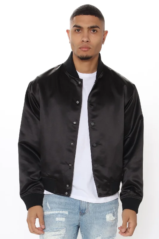 Ashton Essential Bomber Jacket - Black