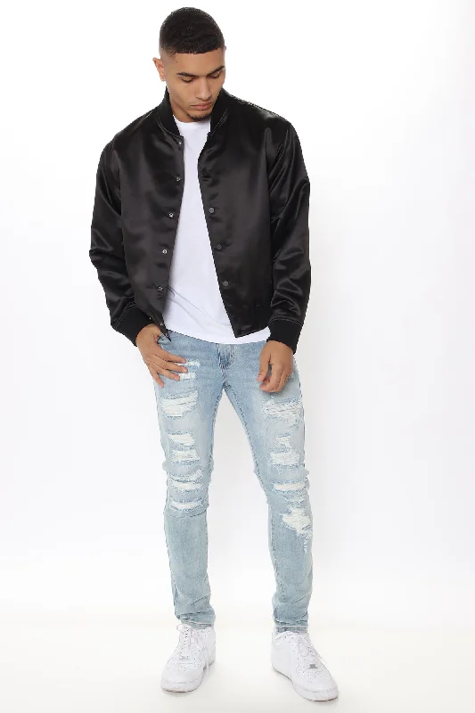 Ashton Essential Bomber Jacket - Black