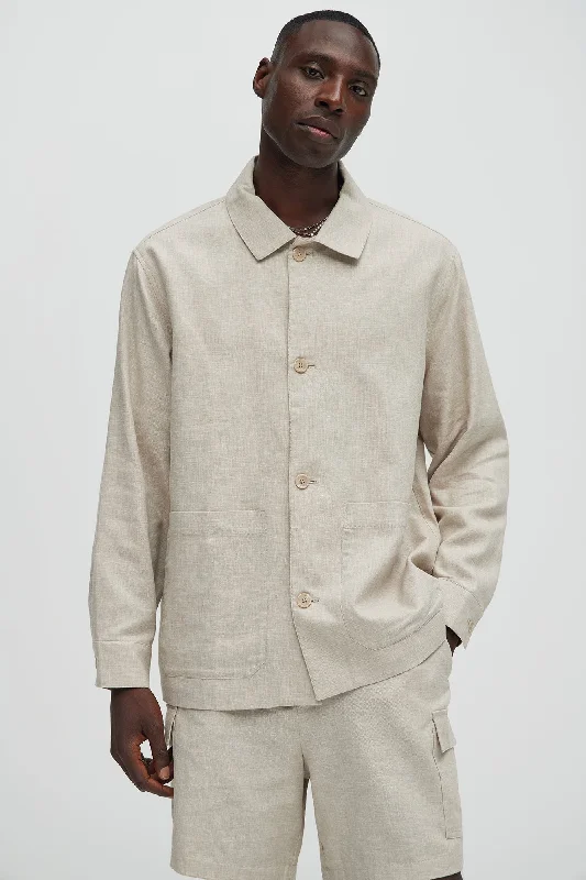 Bahamas Linen Chore Jacket - Stone