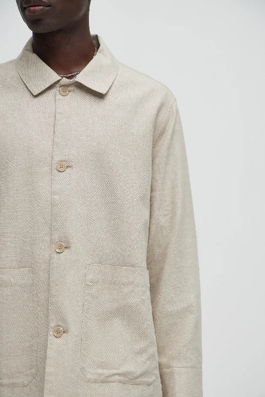 Bahamas Linen Chore Jacket - Stone