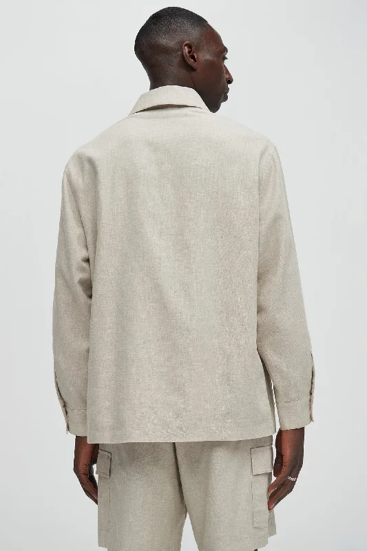 Bahamas Linen Chore Jacket - Stone