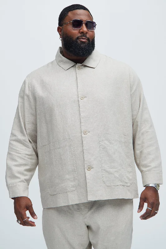 Bahamas Linen Chore Jacket - Stone