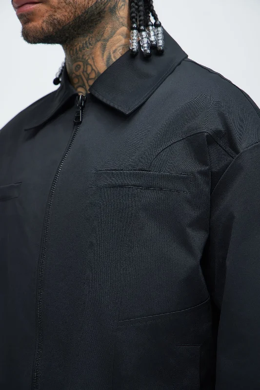 Bam Zip Up Work Jacket - Black