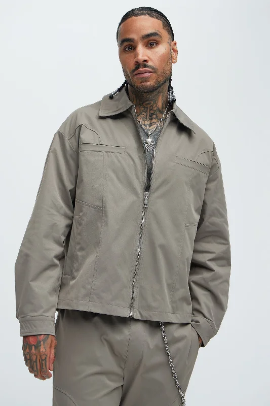 Bam Zip Up Work Jacket - Grey