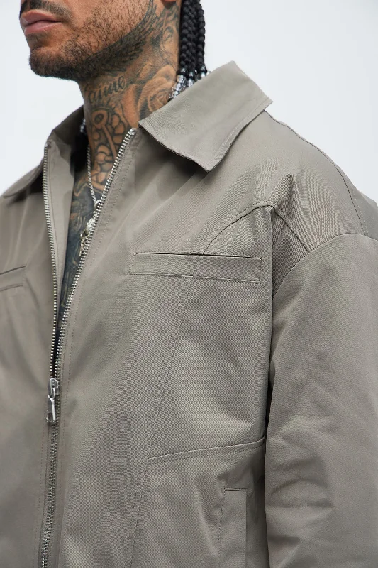 Bam Zip Up Work Jacket - Grey