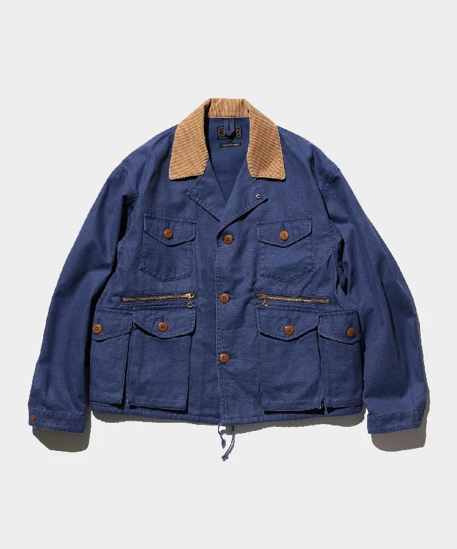 BEAMS Plus Fish-hunting Jacket Heavy Oxford in Blue