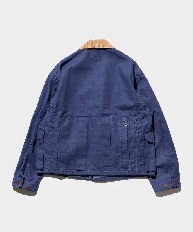 BEAMS Plus Fish-hunting Jacket Heavy Oxford in Blue