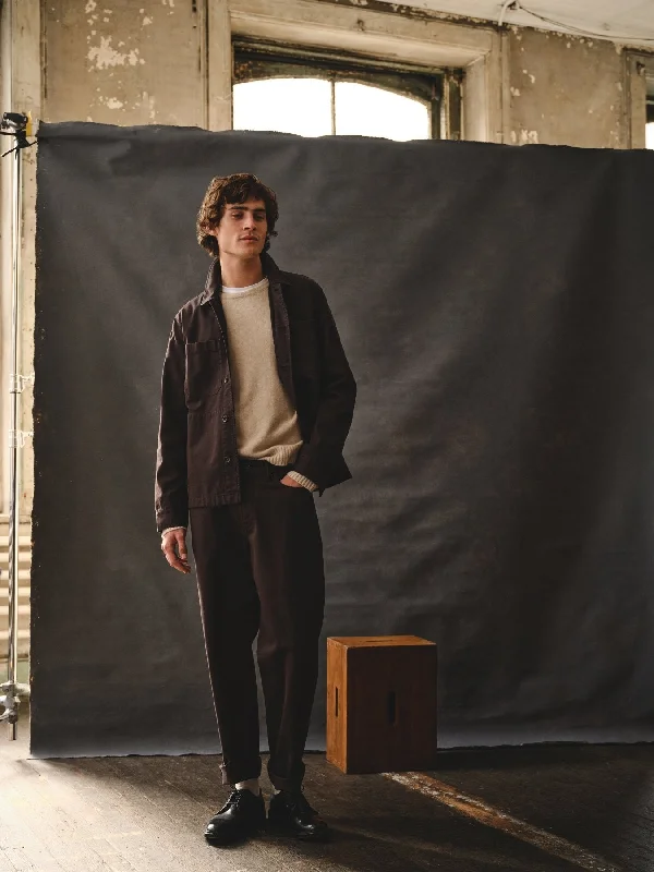 Bedford Corduroy Shop Shirt in Faded Black