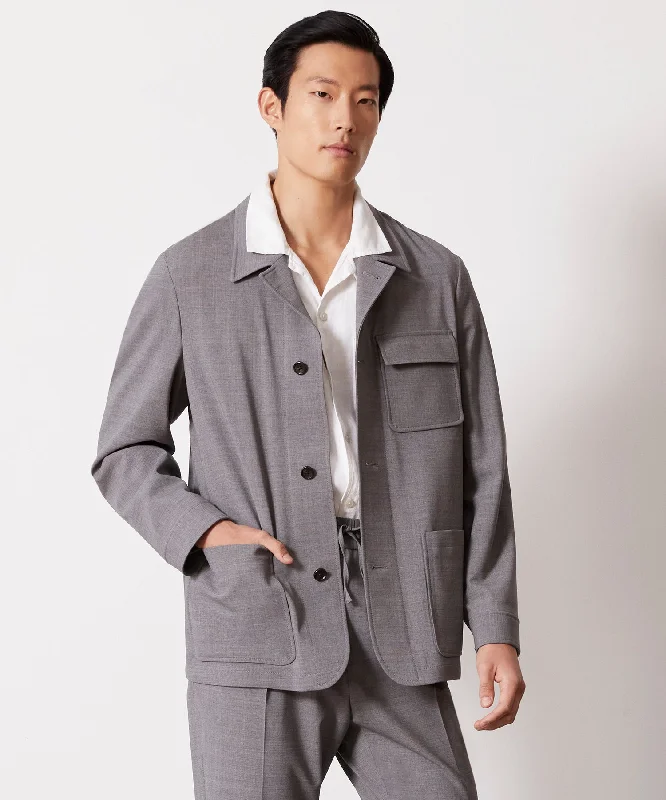 Italian Wool Belmont Jacket in Grey