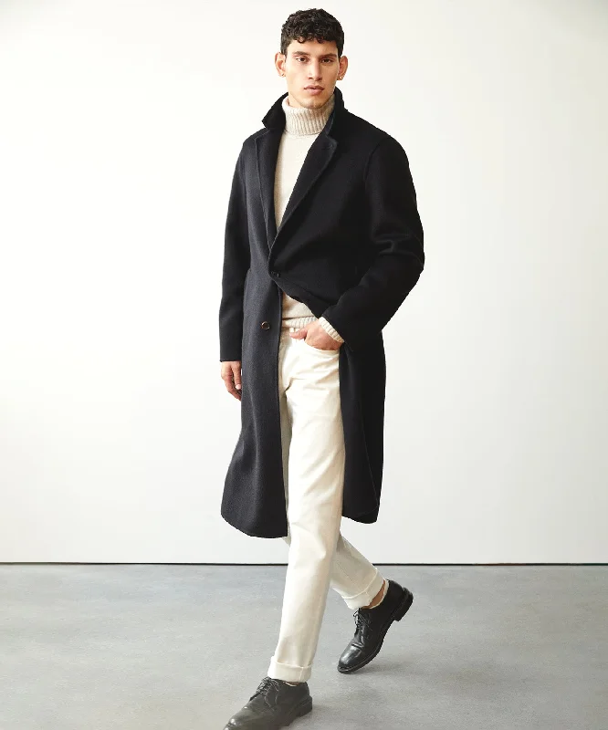 Italian Cashmere Topcoat in Black