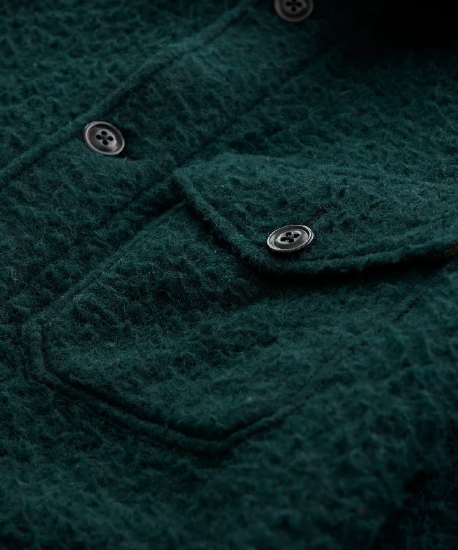 Boucle Chore Jacket in Evergreen