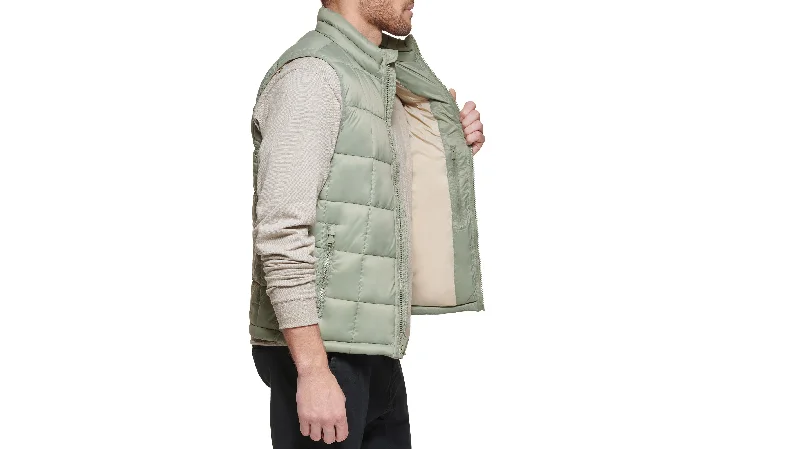 Box Quilt Puffer Vest, Regular Fit