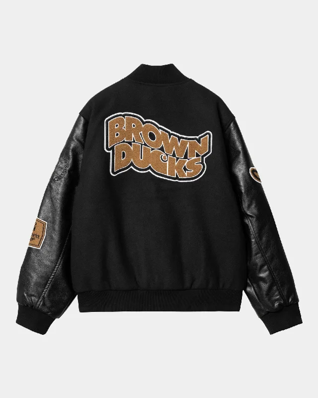 Brown Ducks Bomber | Black / Black