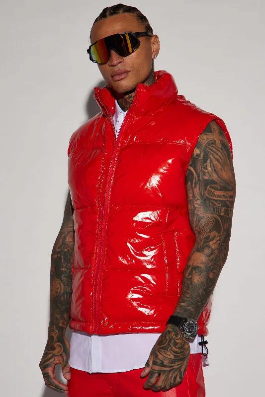 Caleb Puffer Vest - Red