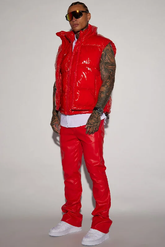 Caleb Puffer Vest - Red