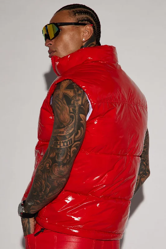 Caleb Puffer Vest - Red