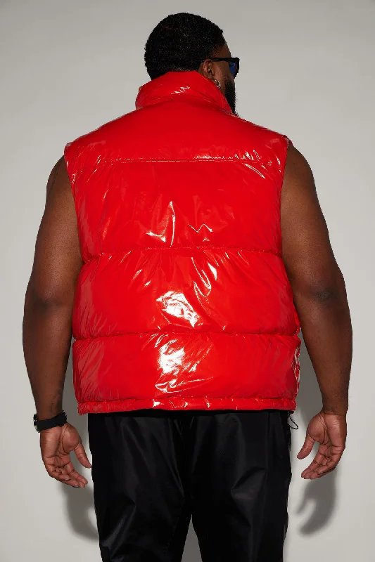 Caleb Puffer Vest - Red