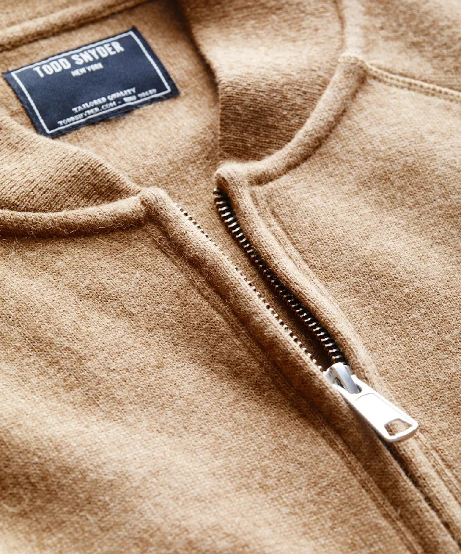 Cashmere Camel Track Jacket