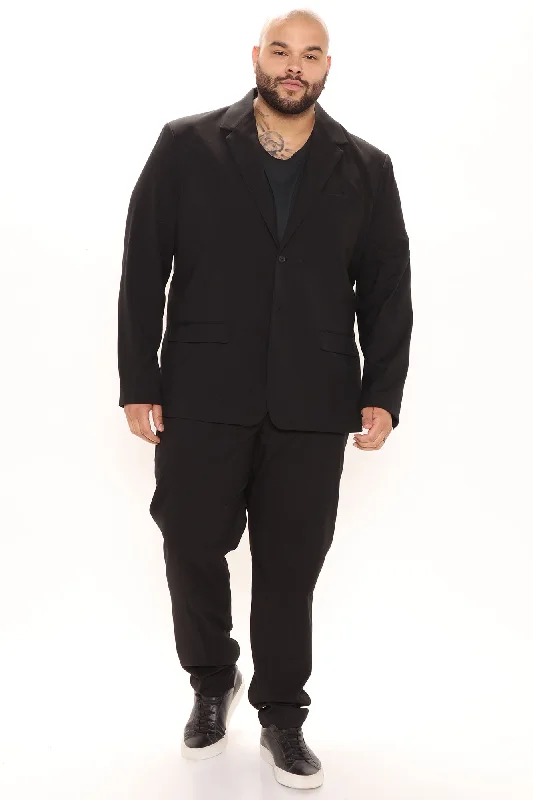 The Modern Stretch Suit Jacket - Black