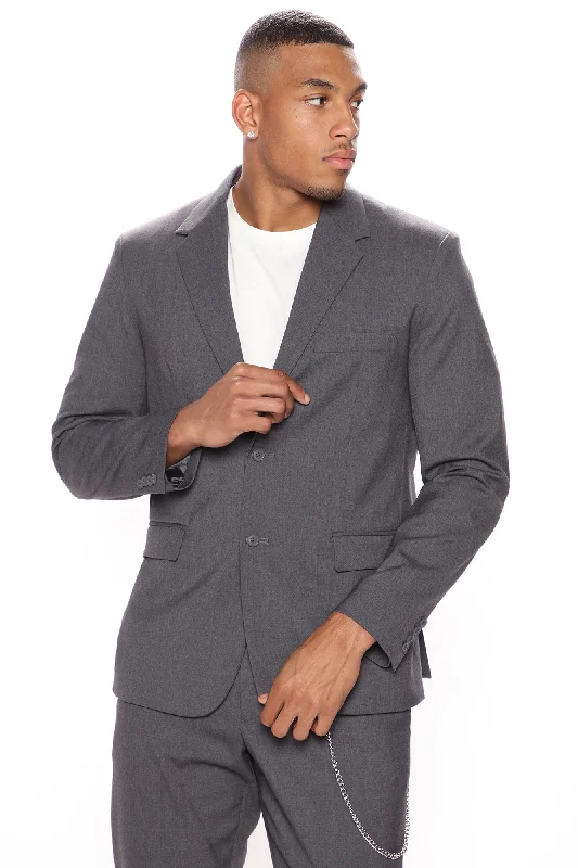 The Modern Stretch Suit Jacket - Charcoal