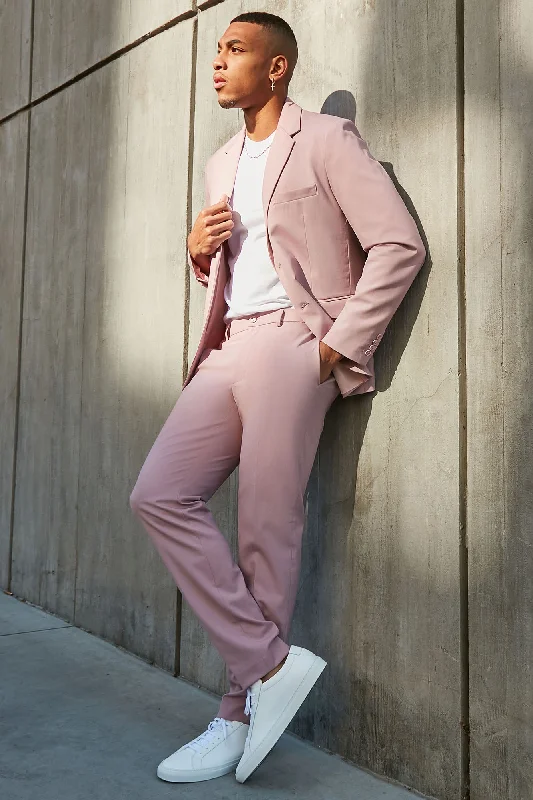 The Modern Stretch Suit Jacket - Mauve