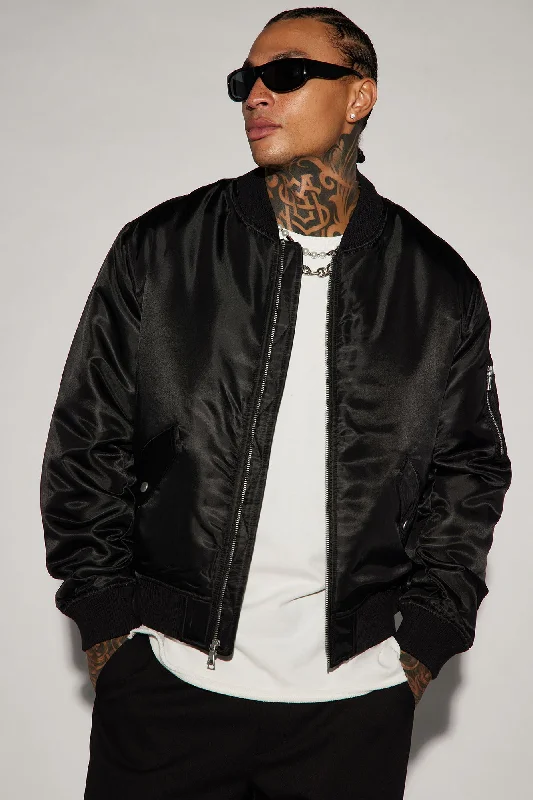 Classic Bomber Jacket - Black