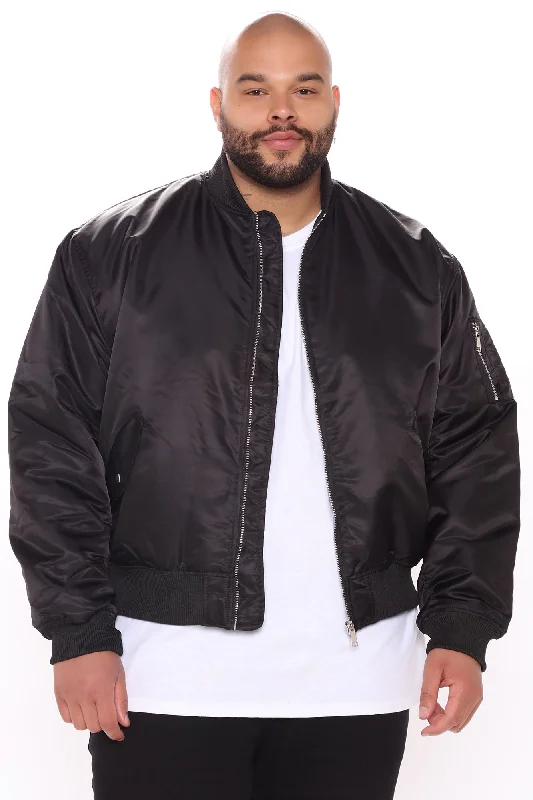 Classic Bomber Jacket - Black