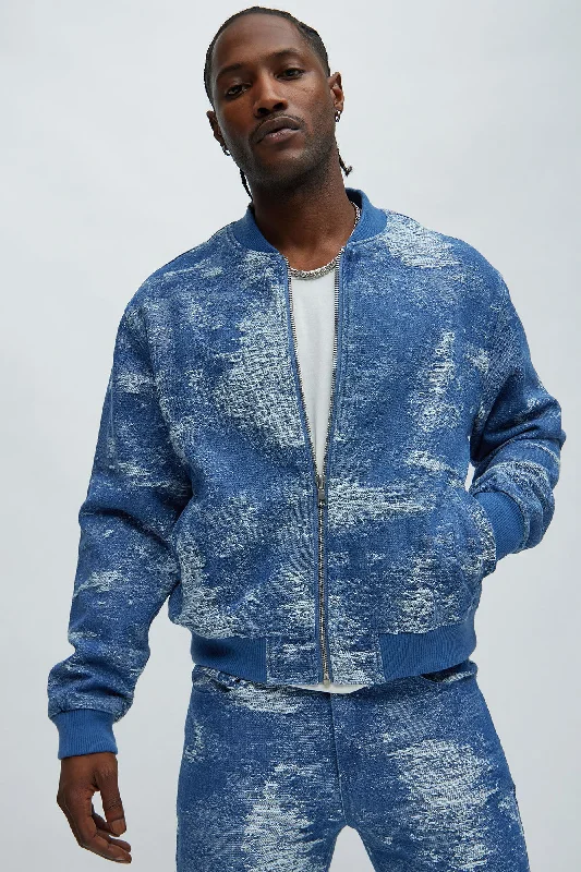 Cloud 9 Textured Bomber - Light Blue