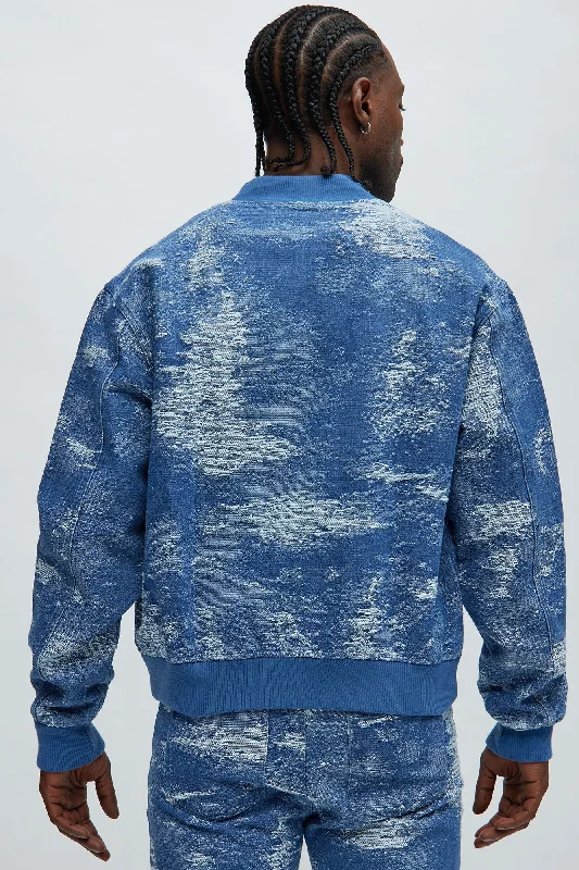 Cloud 9 Textured Bomber - Light Blue