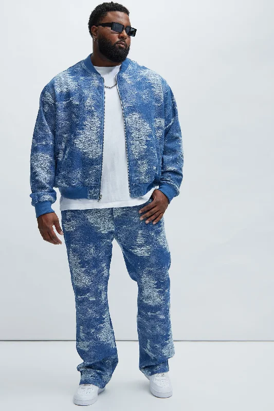 Cloud 9 Textured Bomber - Light Blue