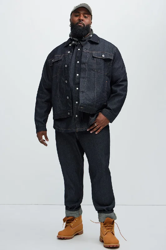 Collin Raw Denim Trucker Jacket - Indigo