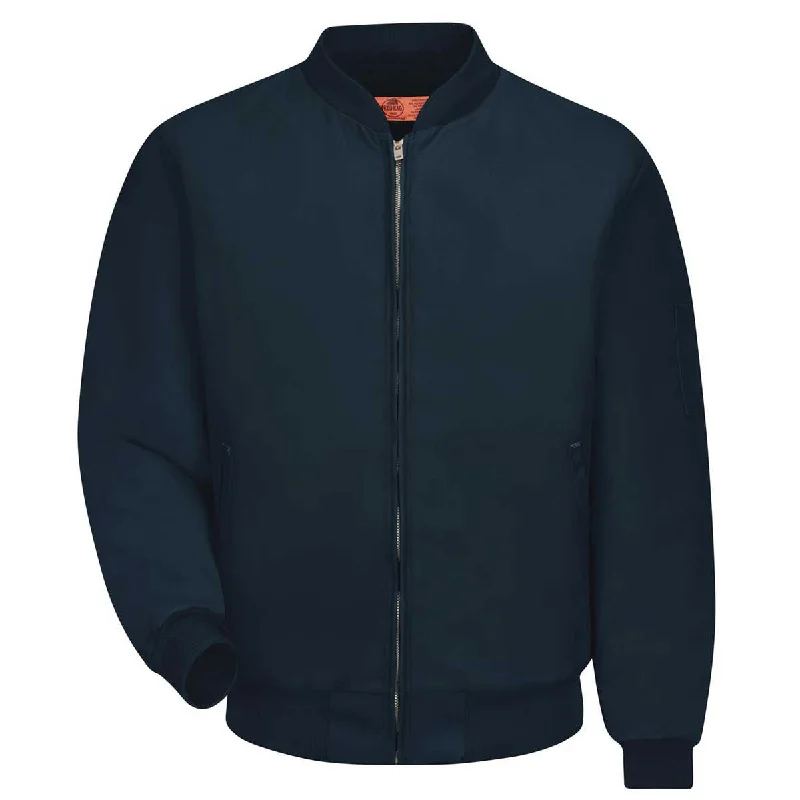 Red Kap Men's Navy Team Style Jacket with Slash Pockets