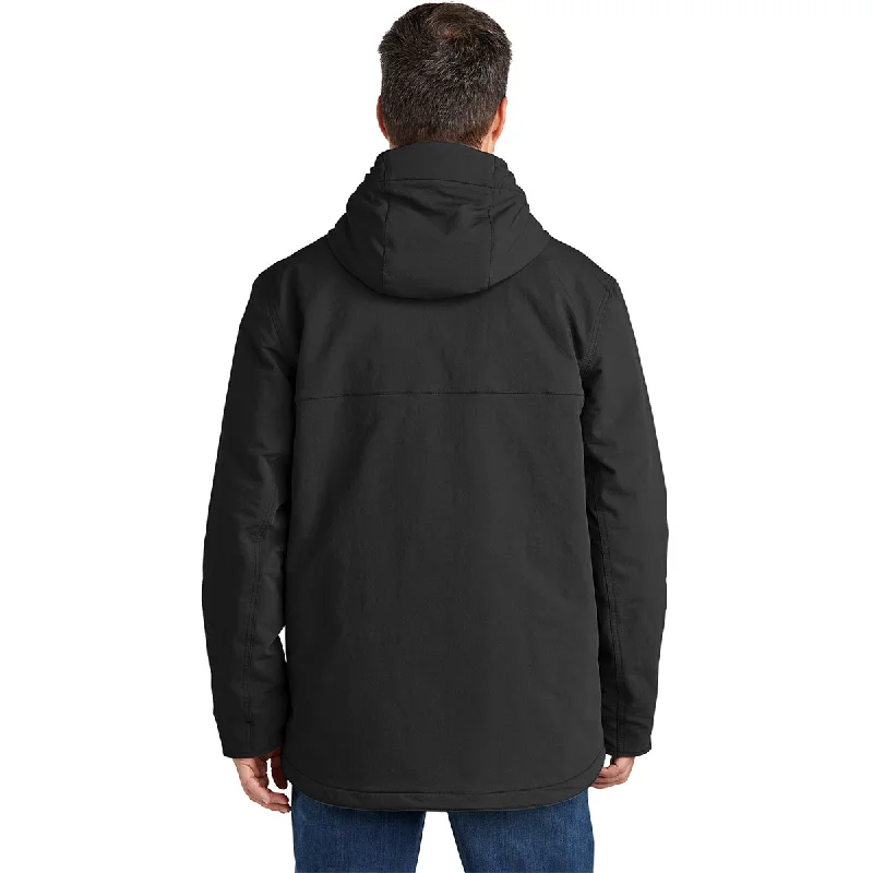 Carhartt Men's Black Super Dux Insulated Hooded Coat