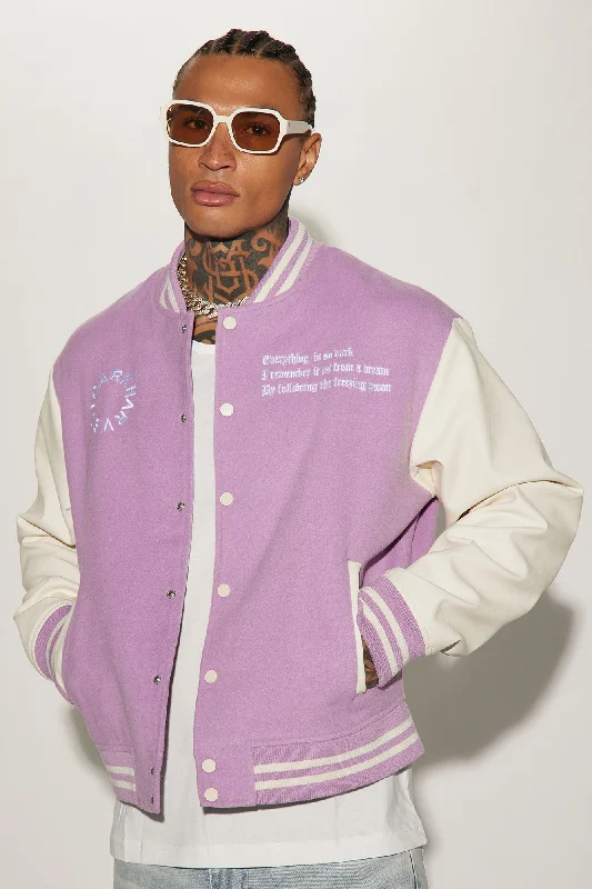 Dark Harvest Varsity Jacket - Lavender